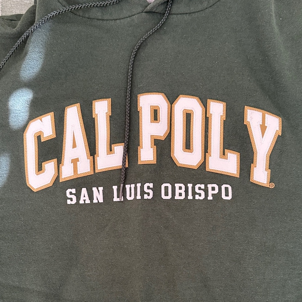 Men’s Champion Dark Green Cal Poly San Luis Obispo Hoodie sz M - Picture 2 of 7